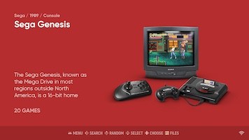 Exemple d'interface arcade colorée