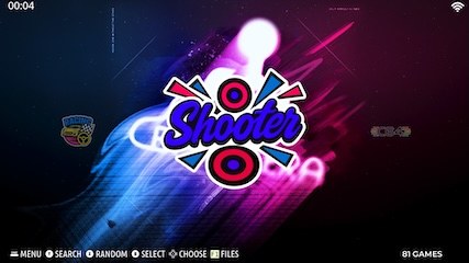 Exemple d'interface arcade Shooter